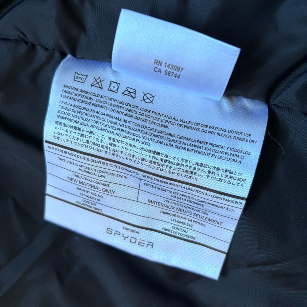 Spyder Vyrse Men's Black Hooded thinsulate Ski Jacket size Small - Picture 11 of 12